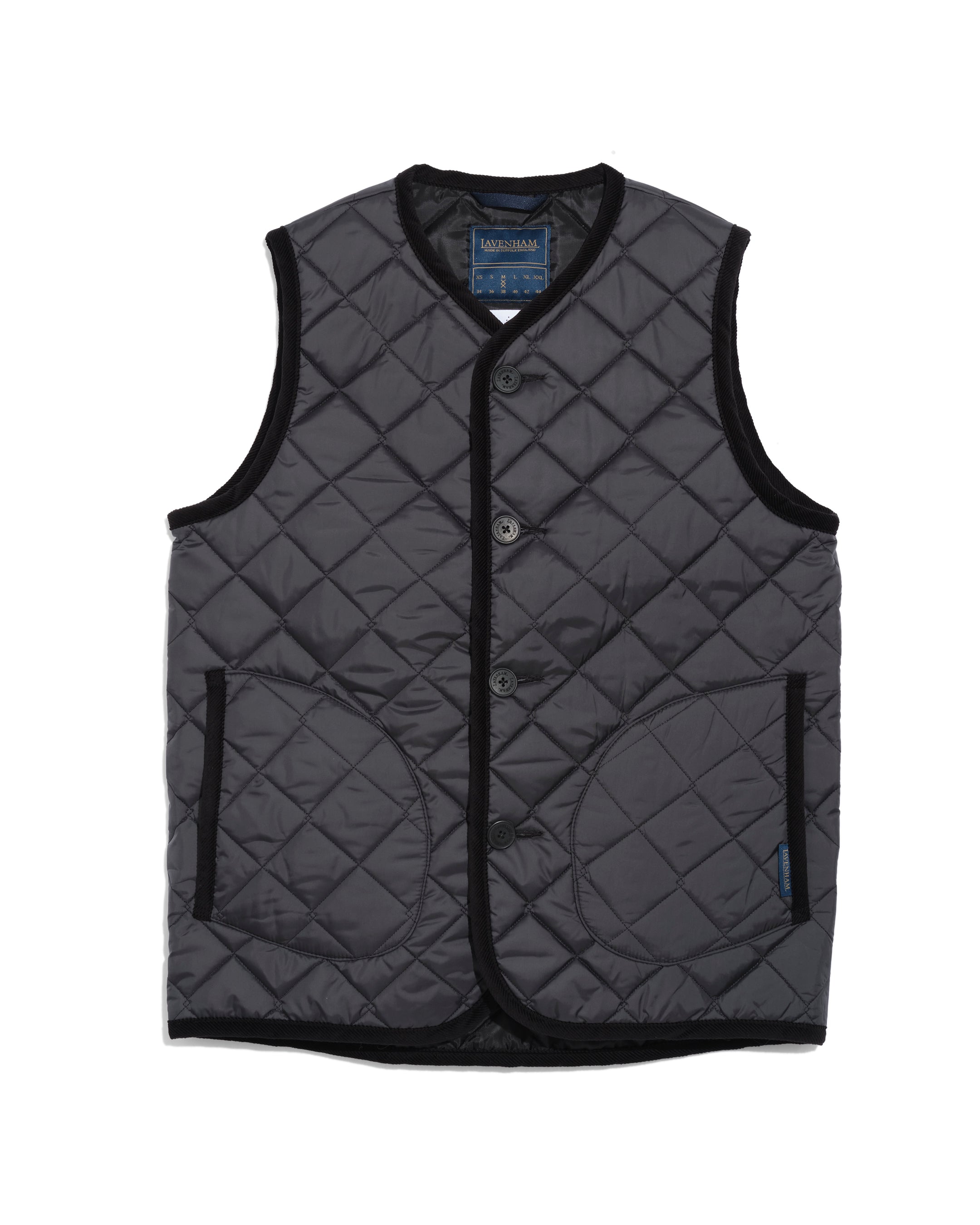 Mixed-fit quilted vest - black - Lavenham X La Blouse de Lyon
