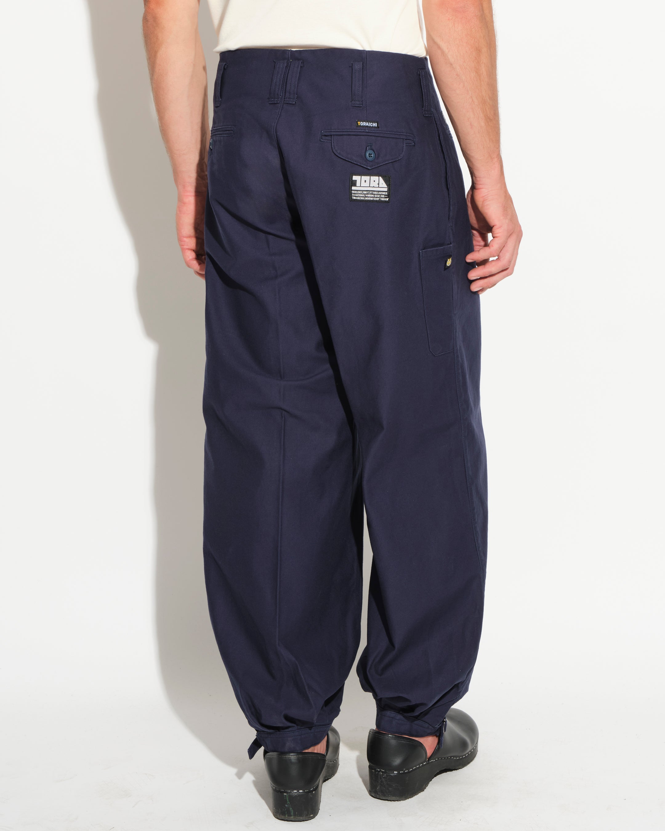 Japanese tobi pants Long Nikka Pokka - navy – La Blouse de Lyon