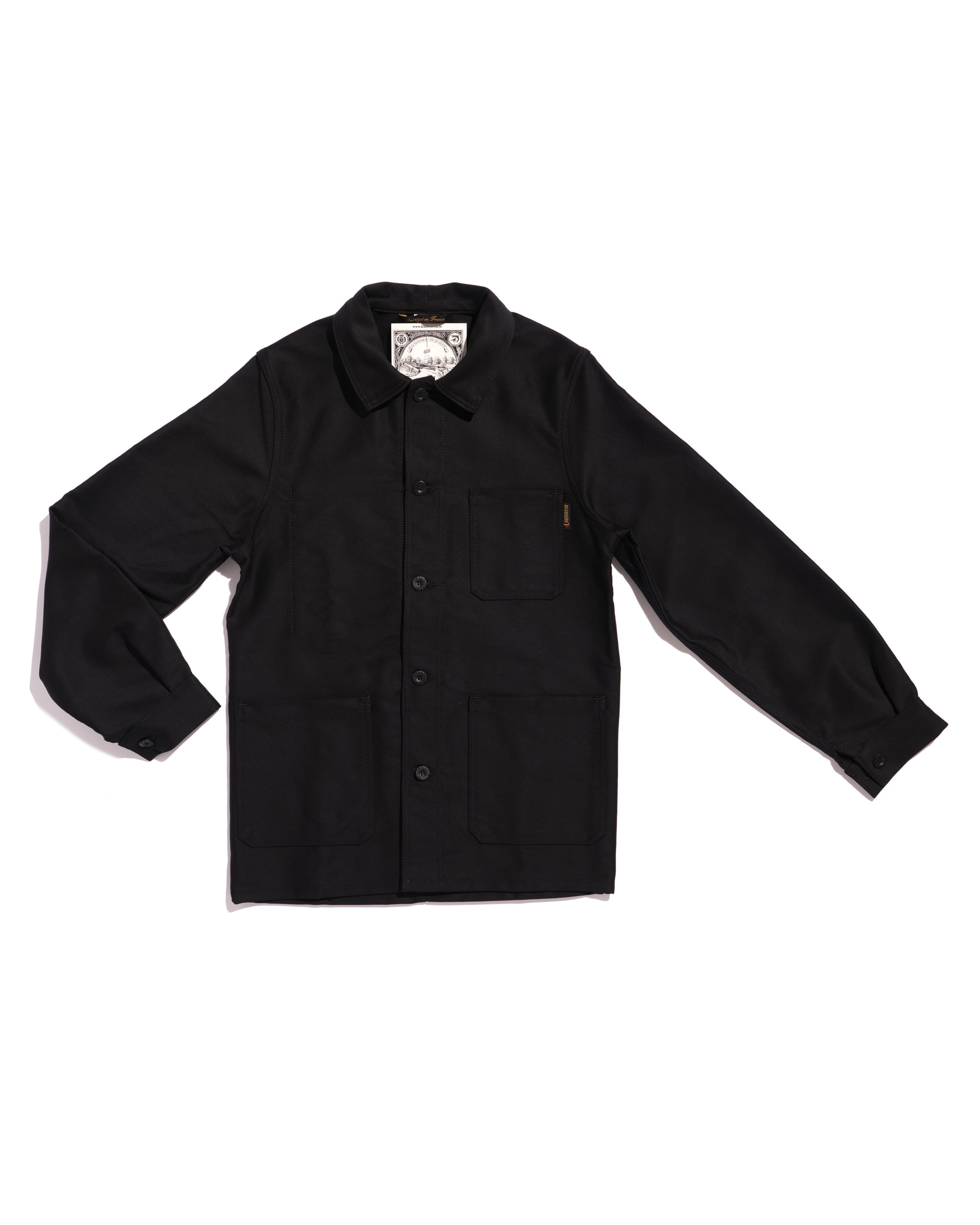 Moleskin work jacket - black – La Blouse de Lyon