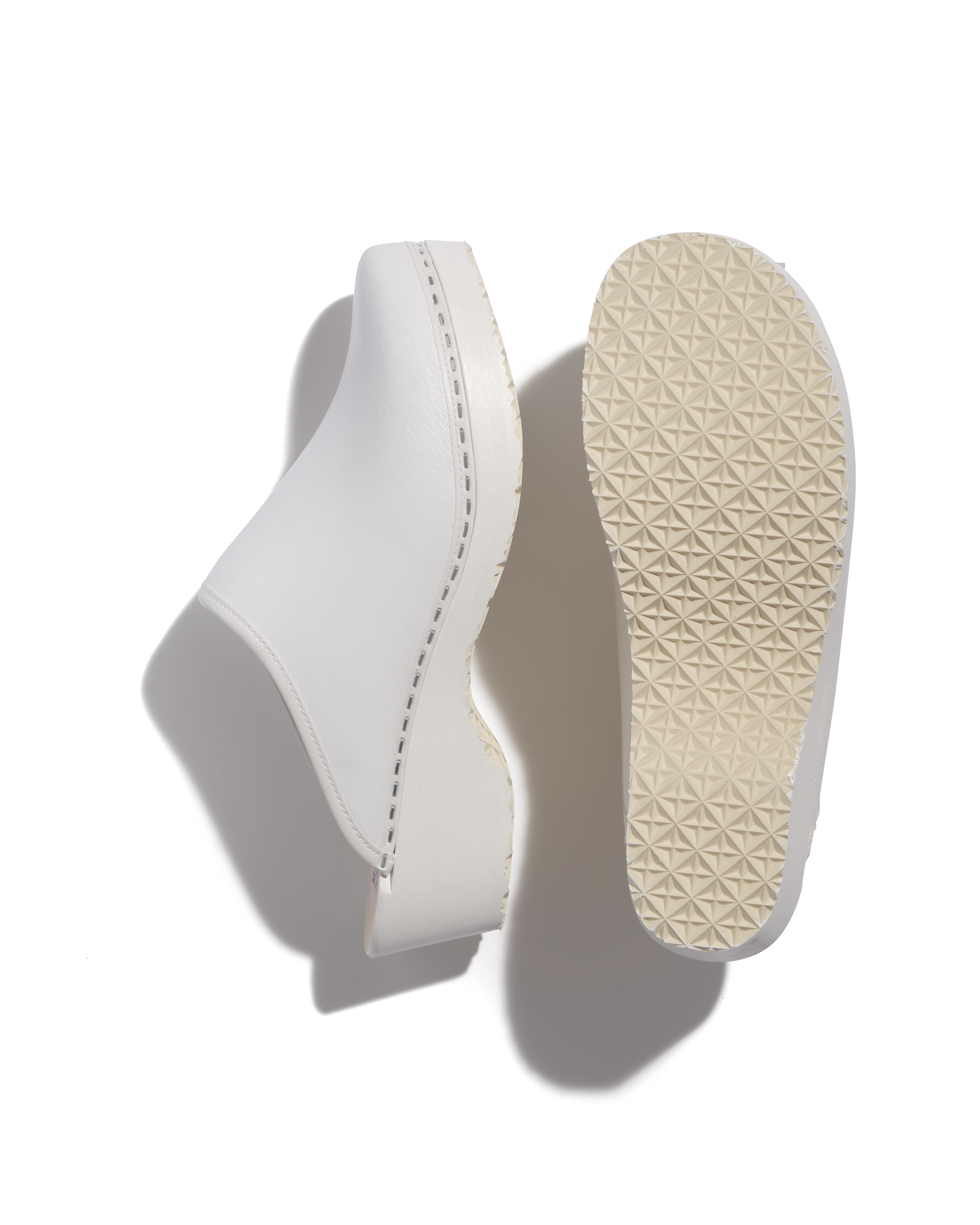 Talla x La Blouse de Lyon all-white clogs