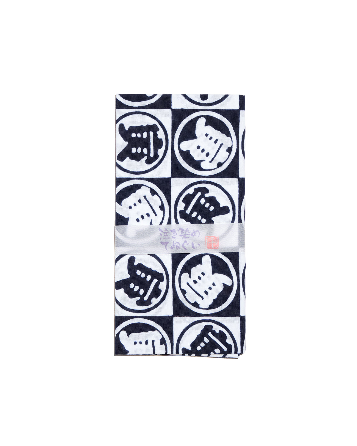 Bandana japonais à motifs géométriques, Toraichi, vue pliée