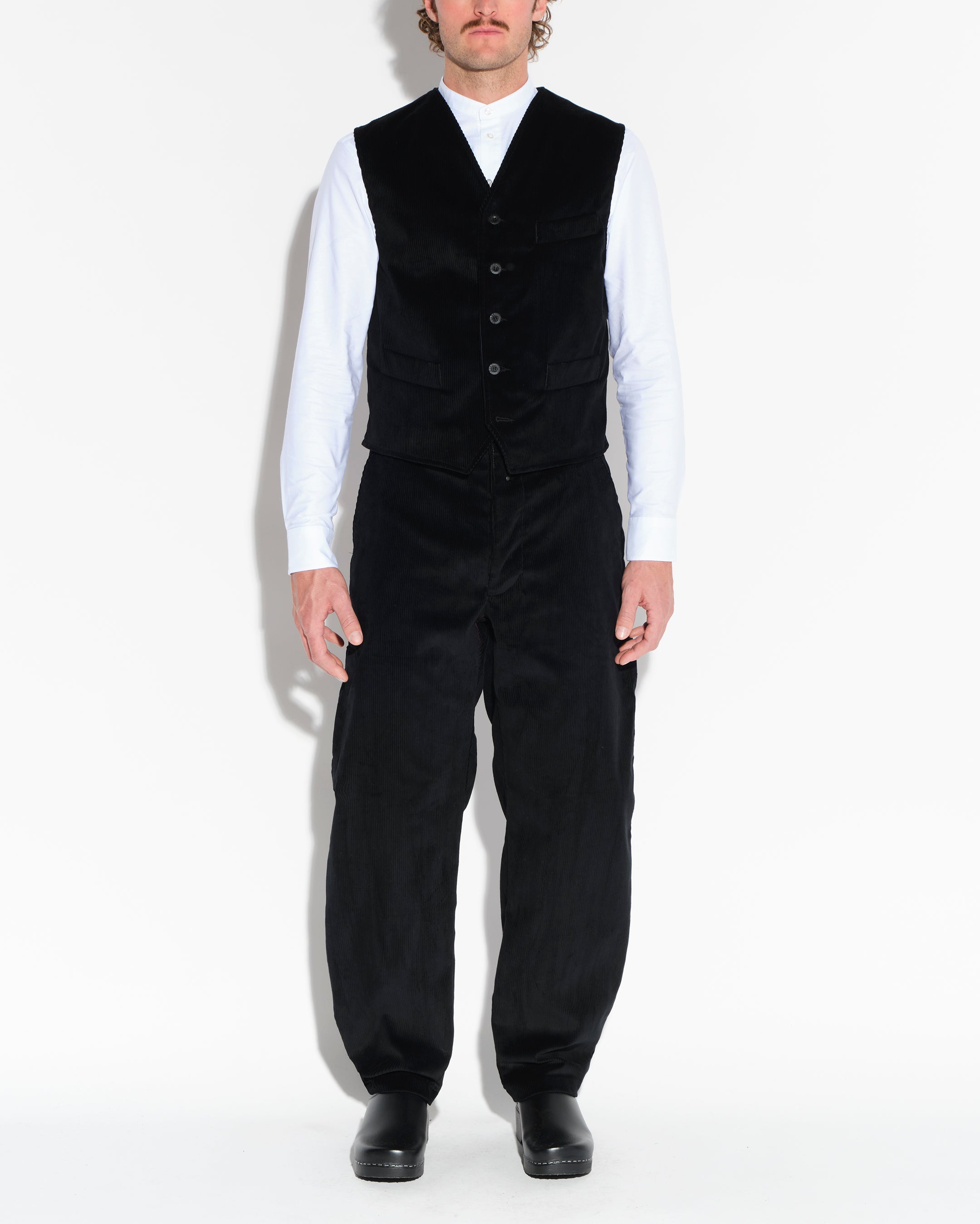Corduroy vest - black – La Blouse de Lyon