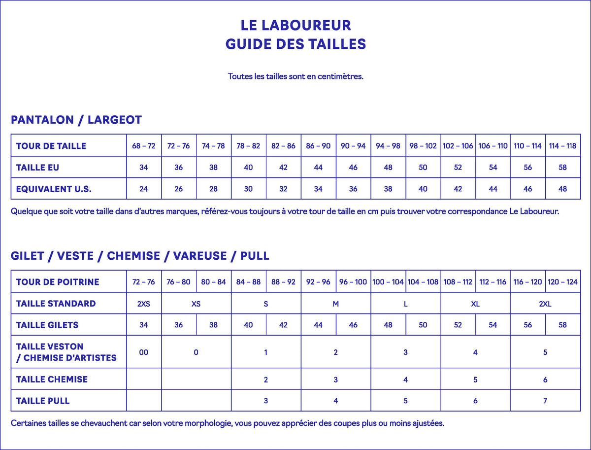 Guide des tailles